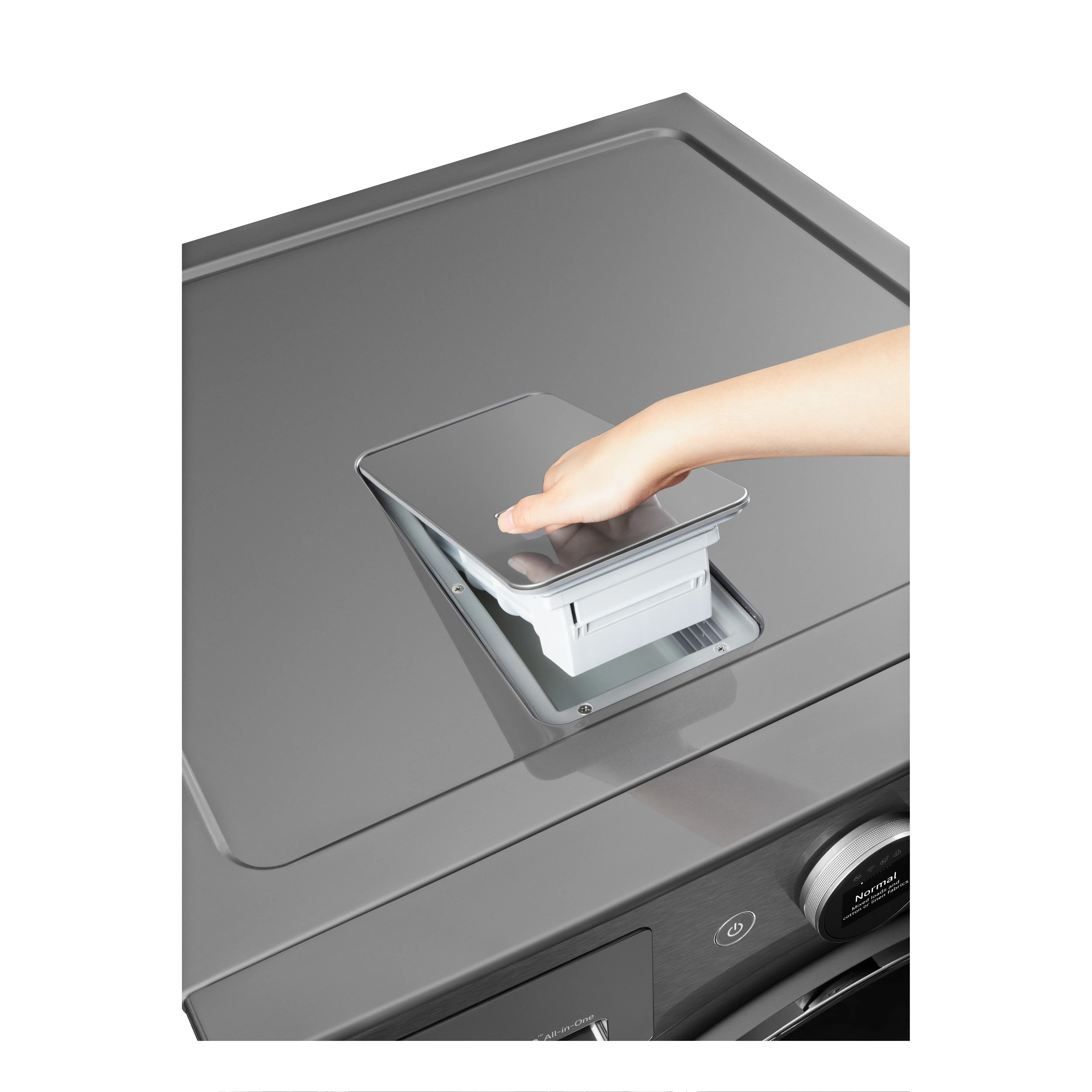 WM6998HVA LG 5.0 Cu Ft WashCombo™ All-in-One Washer-Dryer Combo - Graphite Steel-7