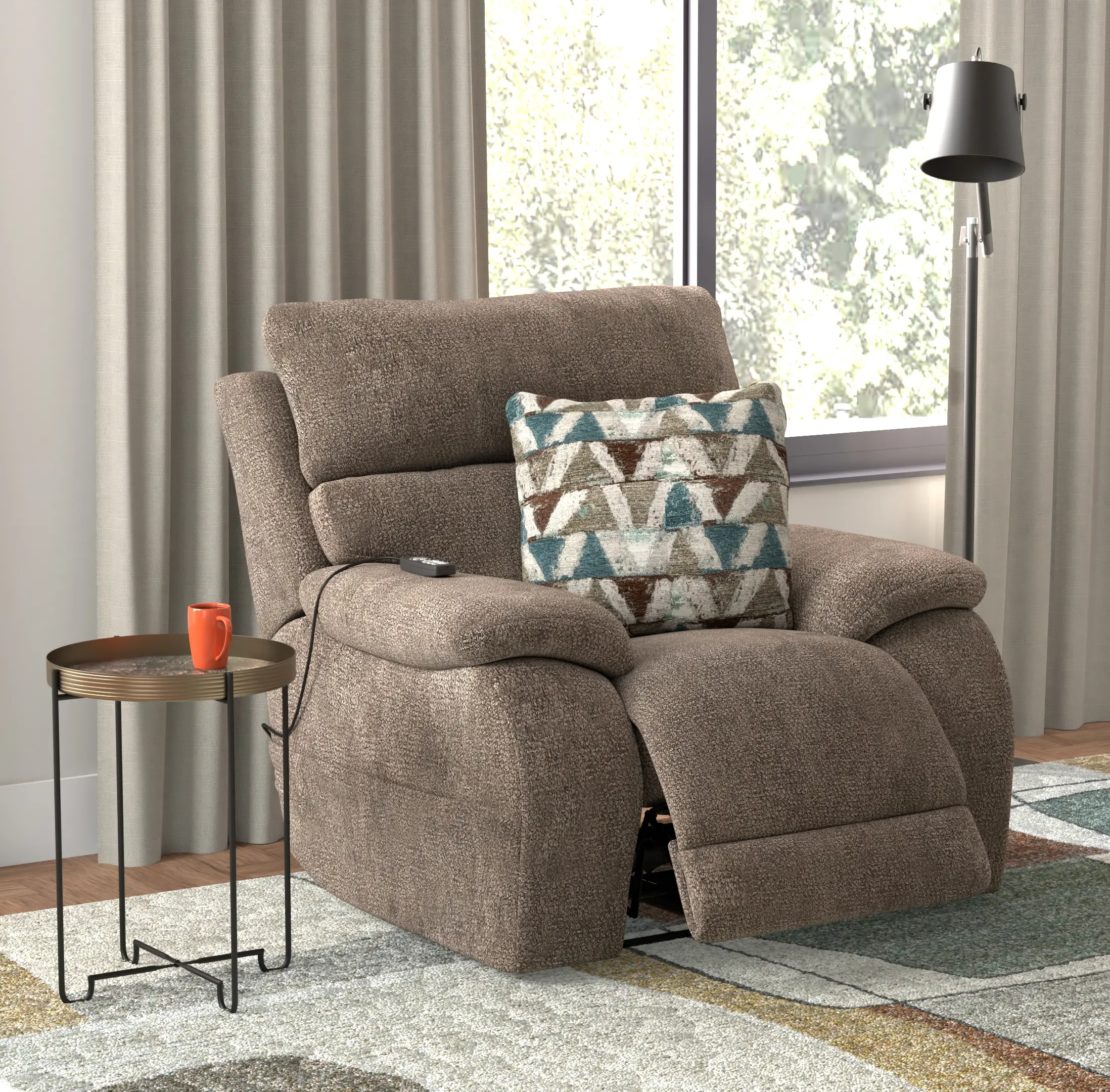 7628207/1963-19 Joya Mushroom Tan Power Recliner with Heat and Massage-2
