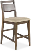 Zoey Natural Brown Counter Height Stool