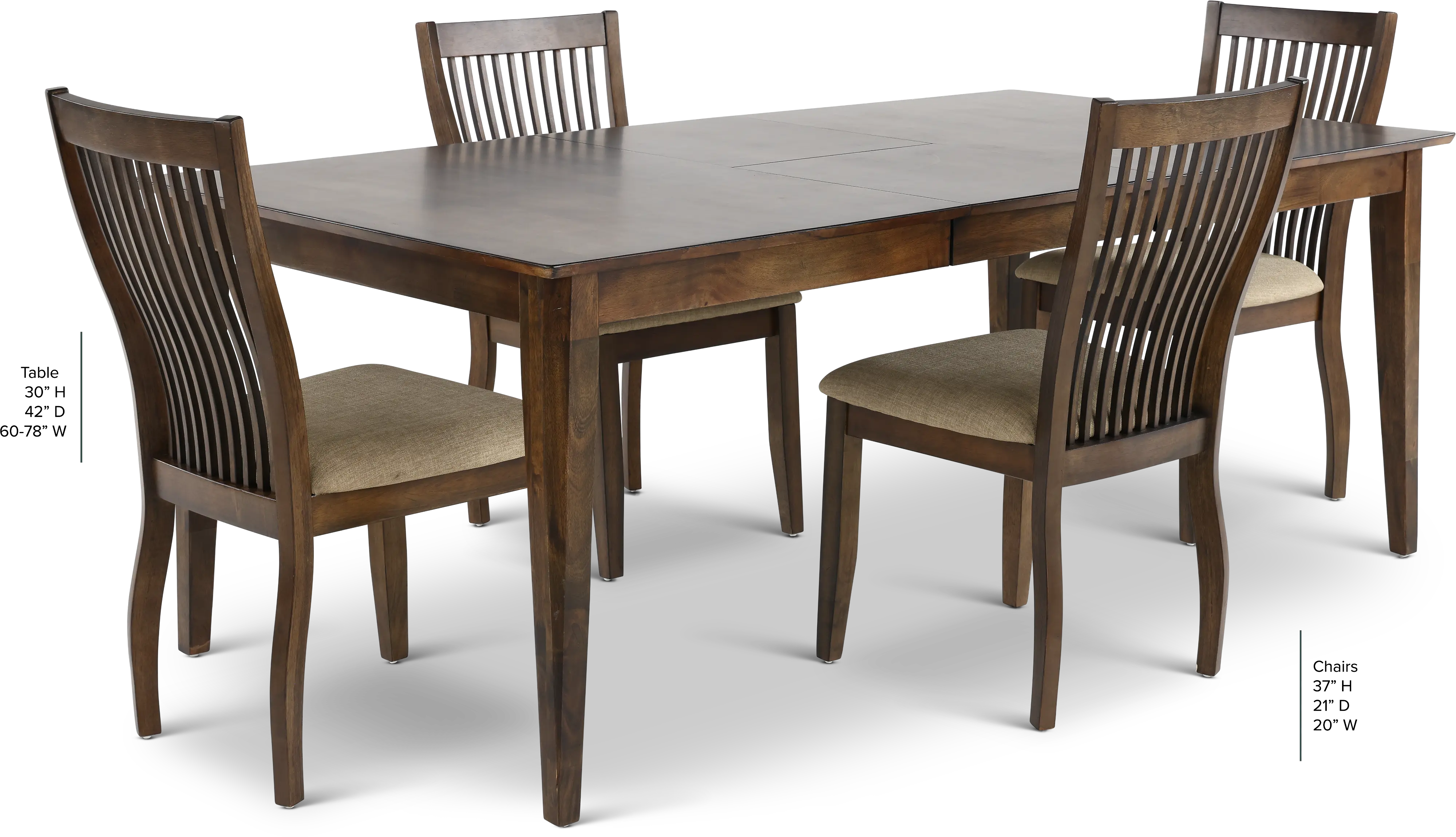 Zoey Brown 5 Piece Dining Room Set-3
