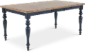 Carmen Oak and Blue Dining Table