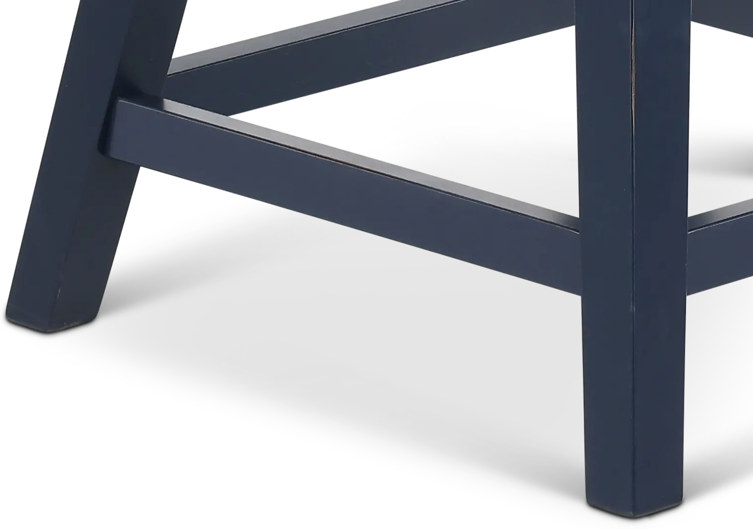 Carmen Oak and Blue Swivel Dining Chair-6