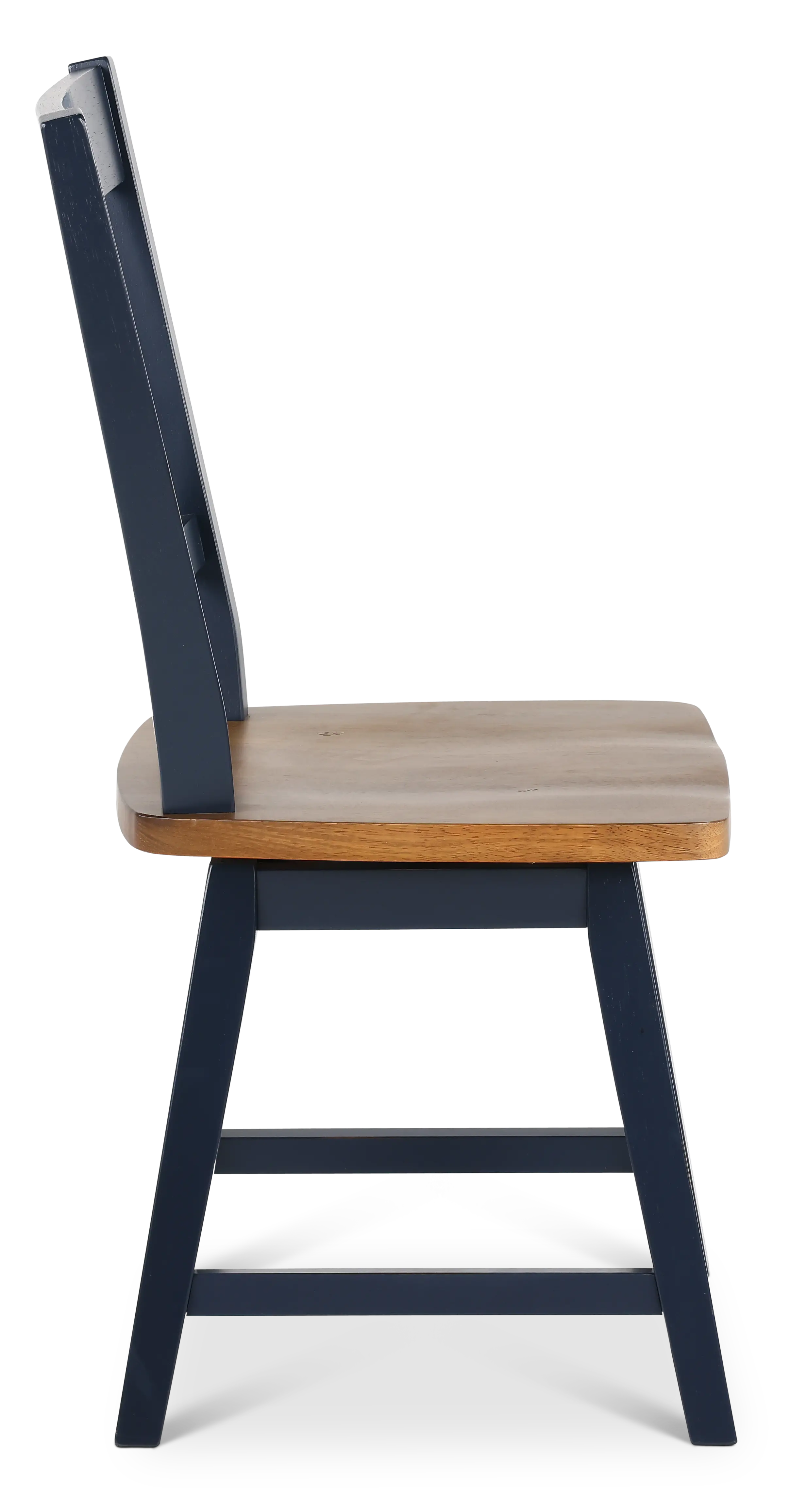 Carmen Oak and Blue Swivel Dining Chair-7