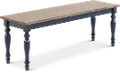 Carmen Oak and Blue Dining Bench