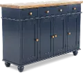 Carmen Oak and Blue Dining Server