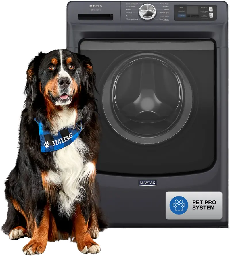 Maytag 5.0 Cu Ft Smart Pet Pro Front Load Washer - Midnight Steel