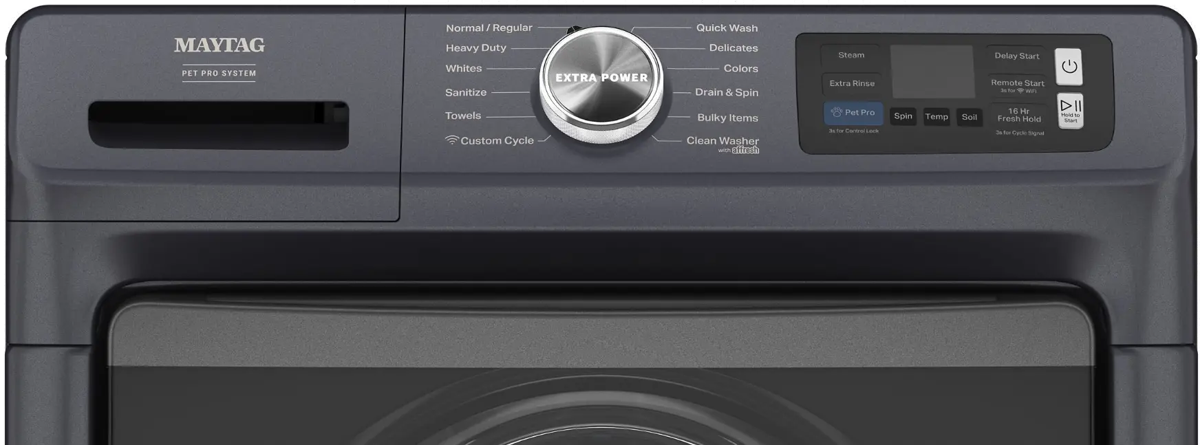 MFW7020RF Maytag 5.0 Cu Ft Smart Pet Pro Front Load Washer - Midnight Steel-4