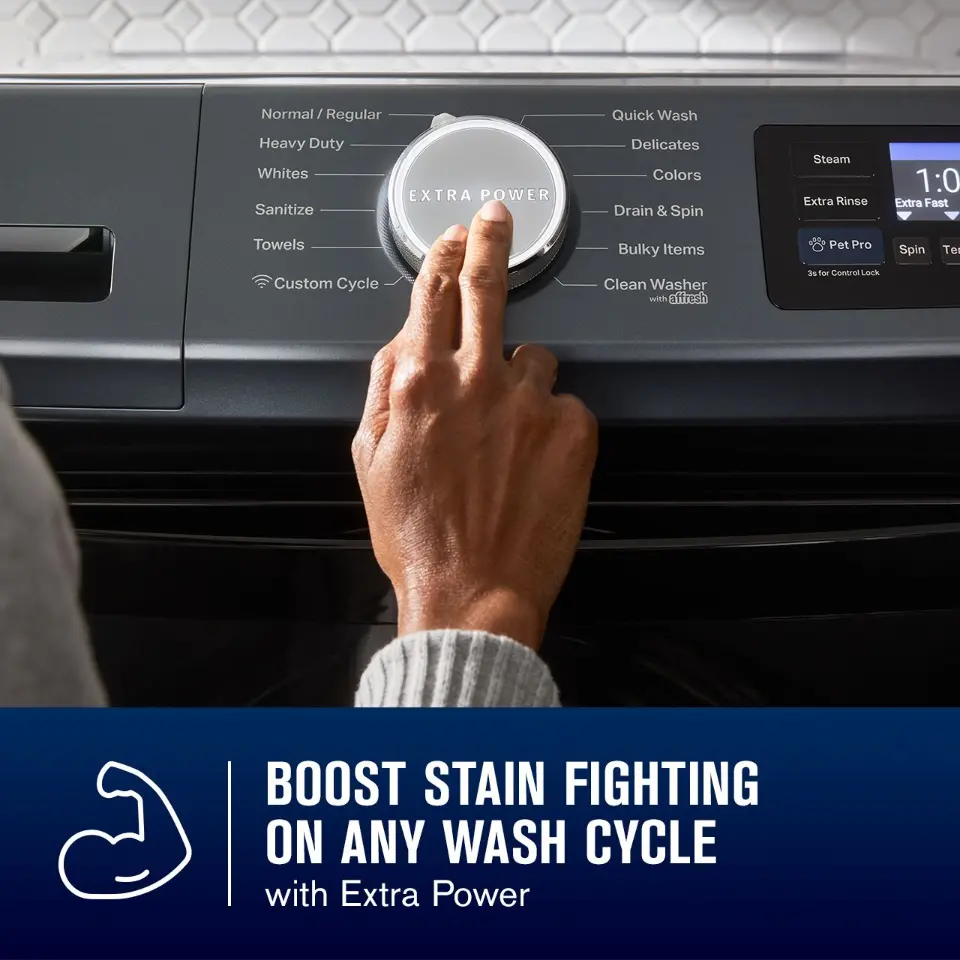 MFW7020RF Maytag 5.0 Cu Ft Smart Pet Pro Front Load Washer - Midnight Steel-8