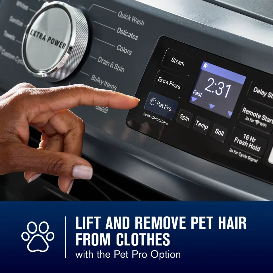 MFW7020RF Maytag 5.0 Cu Ft Smart Pet Pro Front Load Washer - Midnight Steel-9