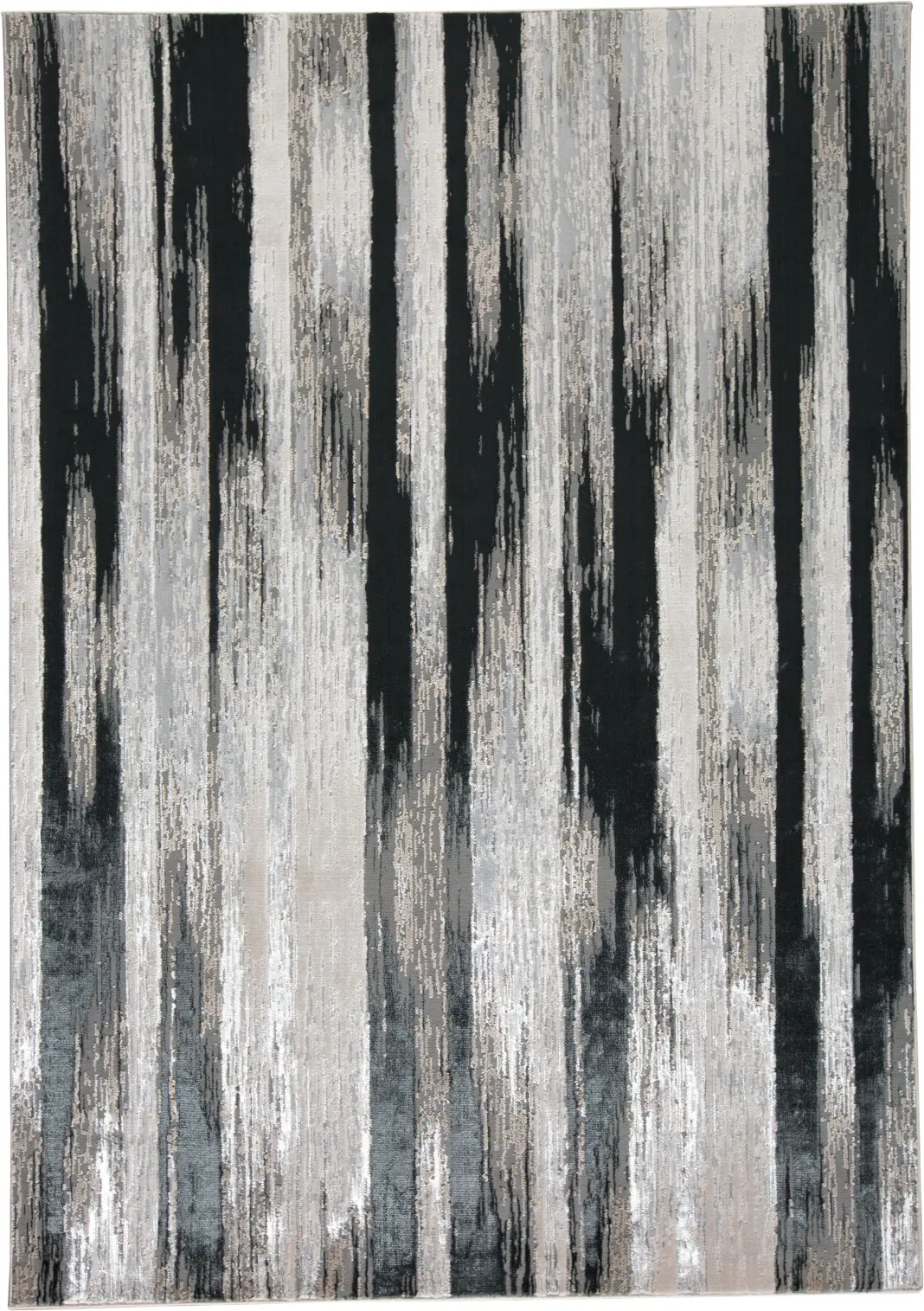 Micah 8 x 10 Black and Silver Area Rug-1