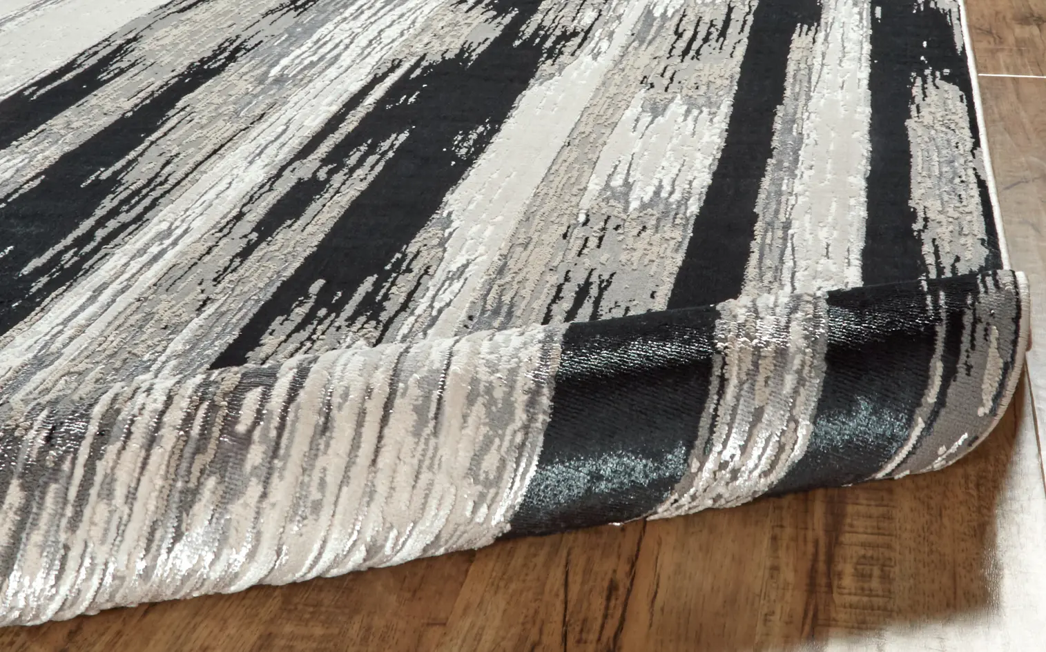 Micah 8 x 10 Black and Silver Area Rug-4