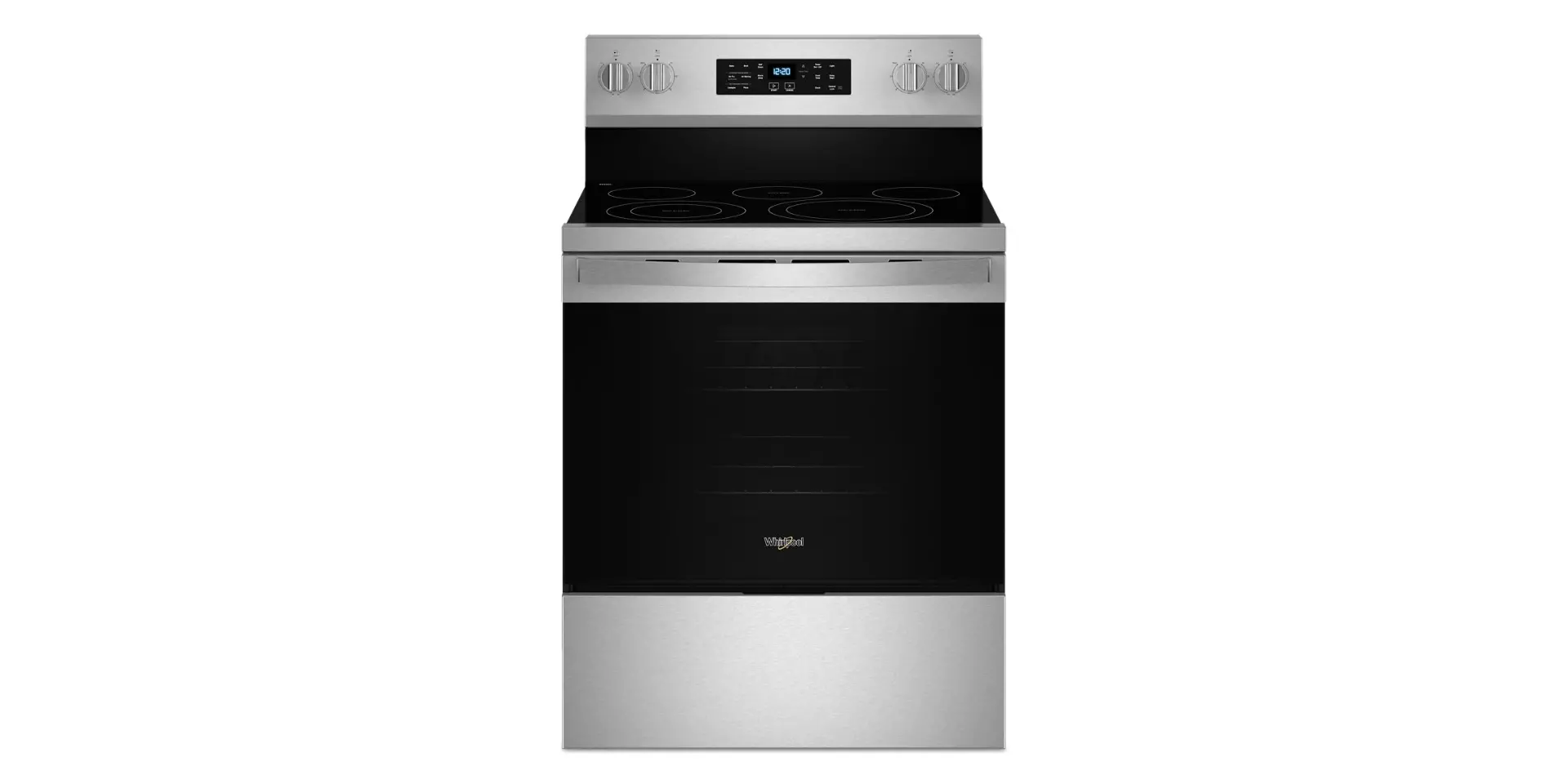 WFES5030RZ Whirlpool 5.3 Cu Ft Single Oven Electric Range - Fingerprint Resistant Stainless Steel-1