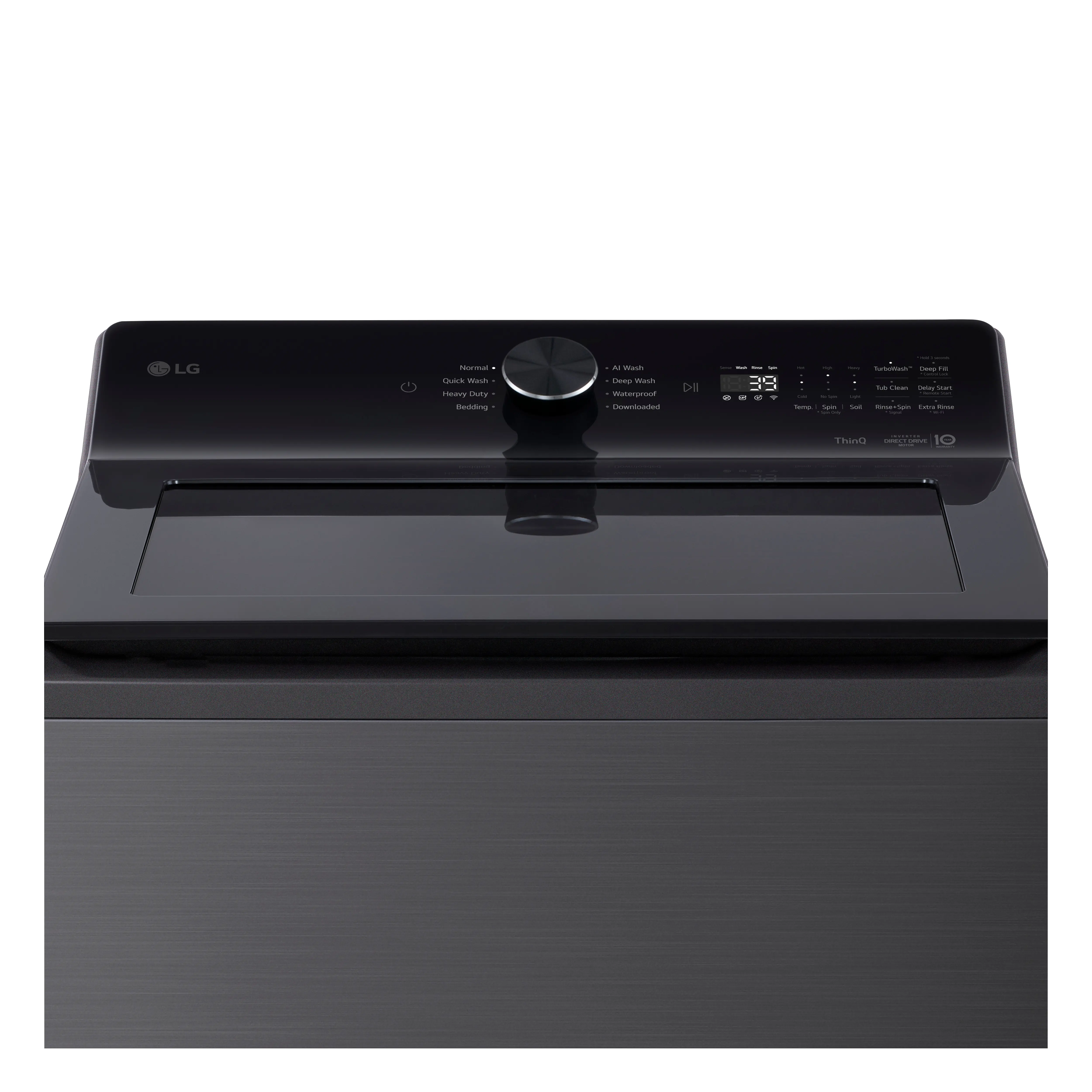 WT8200CL LG 5.0 Cu Ft Top Load Washer with Impeller - Black-4