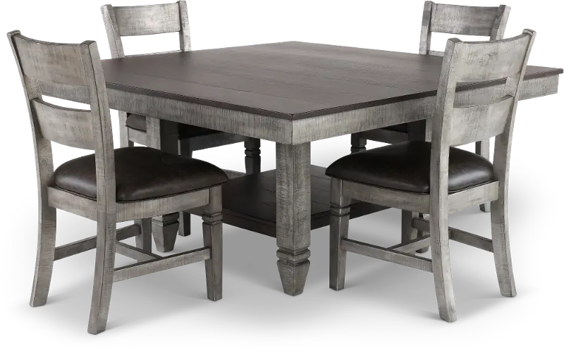 Hope Hills Brown and Gray 5 Piece Dining Set