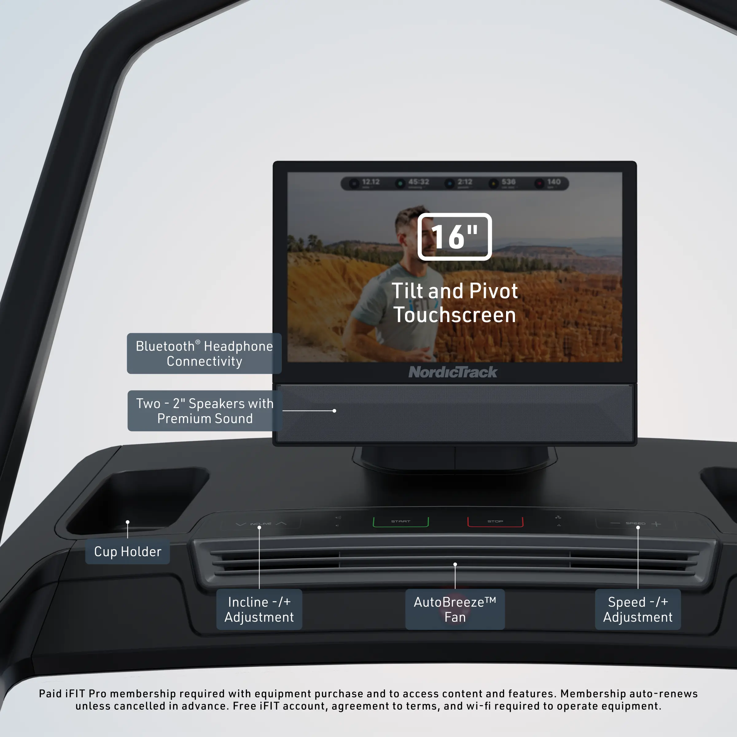 NTL29225 NordicTrack X16 Treadmill with 40% Incline for Strength and Cardiovascular Health-2