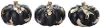 Gold and Black Pumpkins Set of 3