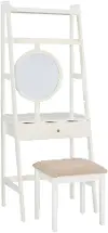 Lorelai White Leaning Vanity Set