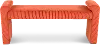 Lorelai Rust Red Corduroy Upholstered Bench