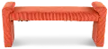 Lorelai Rust Red Corduroy Upholstered Bench