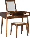 Cammie Cane Vanity With Stool