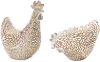 4 Chicken Figurines Set of 2