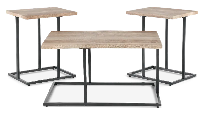 Albreane Gray and Brown Tables, Set of 3