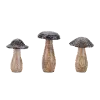 Wood Mushroom Set of 3