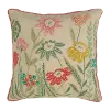 Beige Flower Accent Pillow