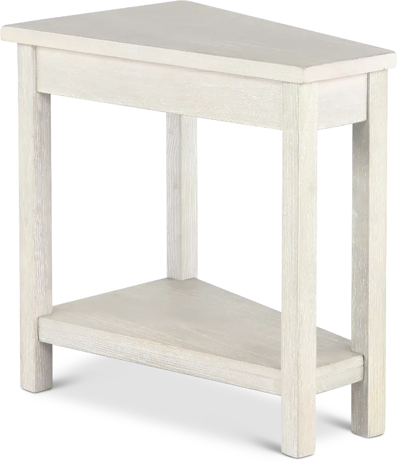 Wedge Light Gray Chairside Table