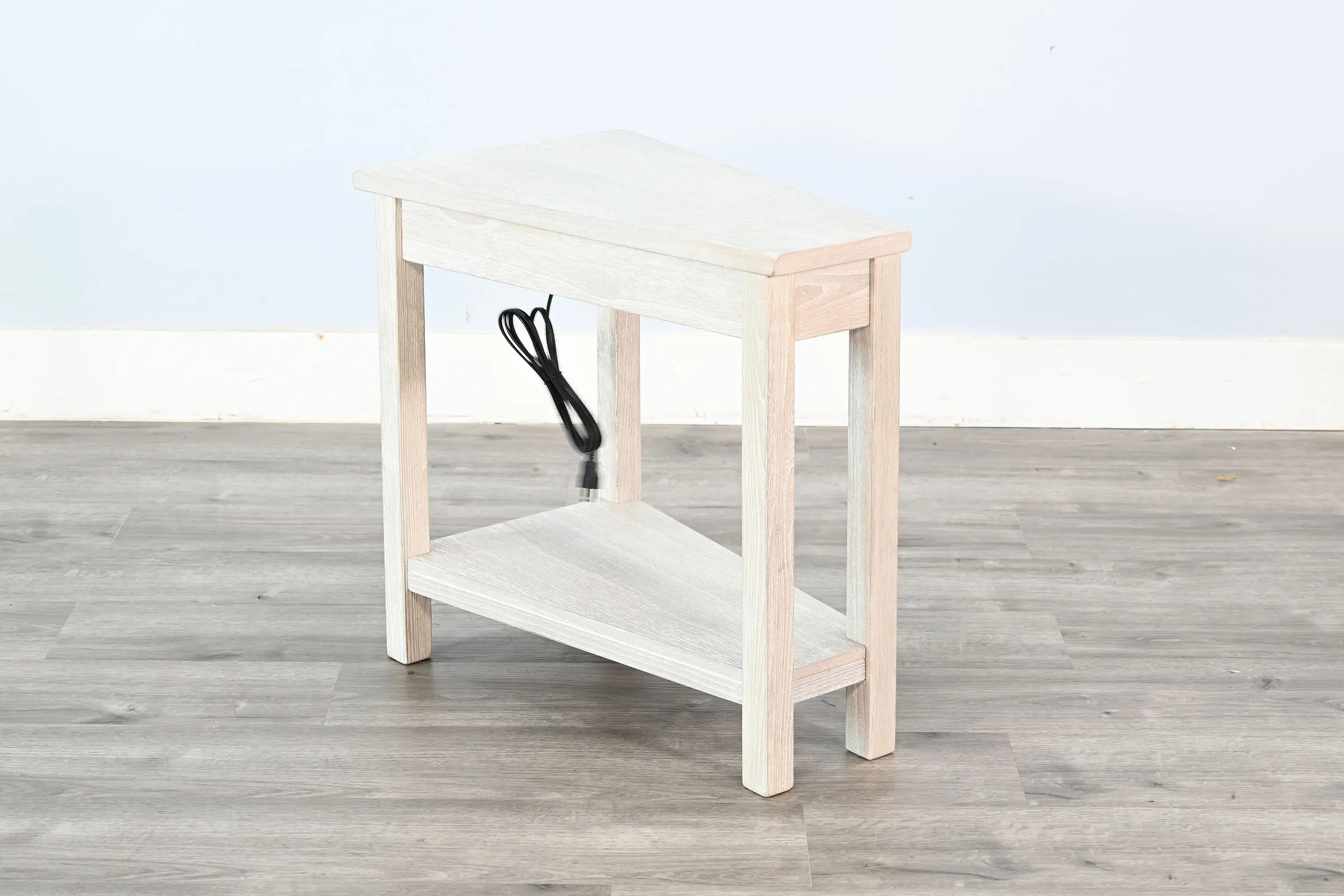 Wedge Light Gray Chairside Table-2