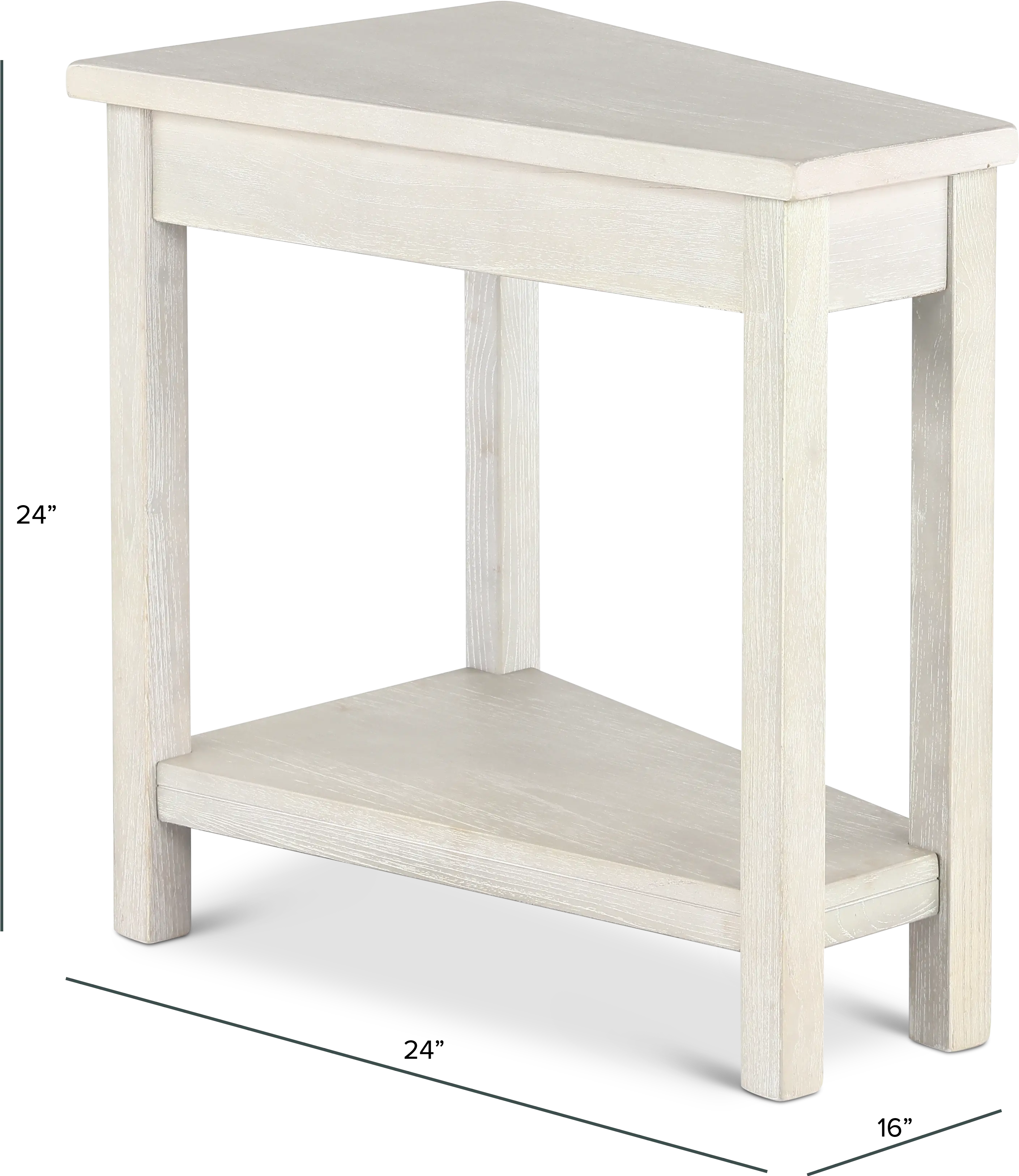 Wedge Light Gray Chairside Table-3