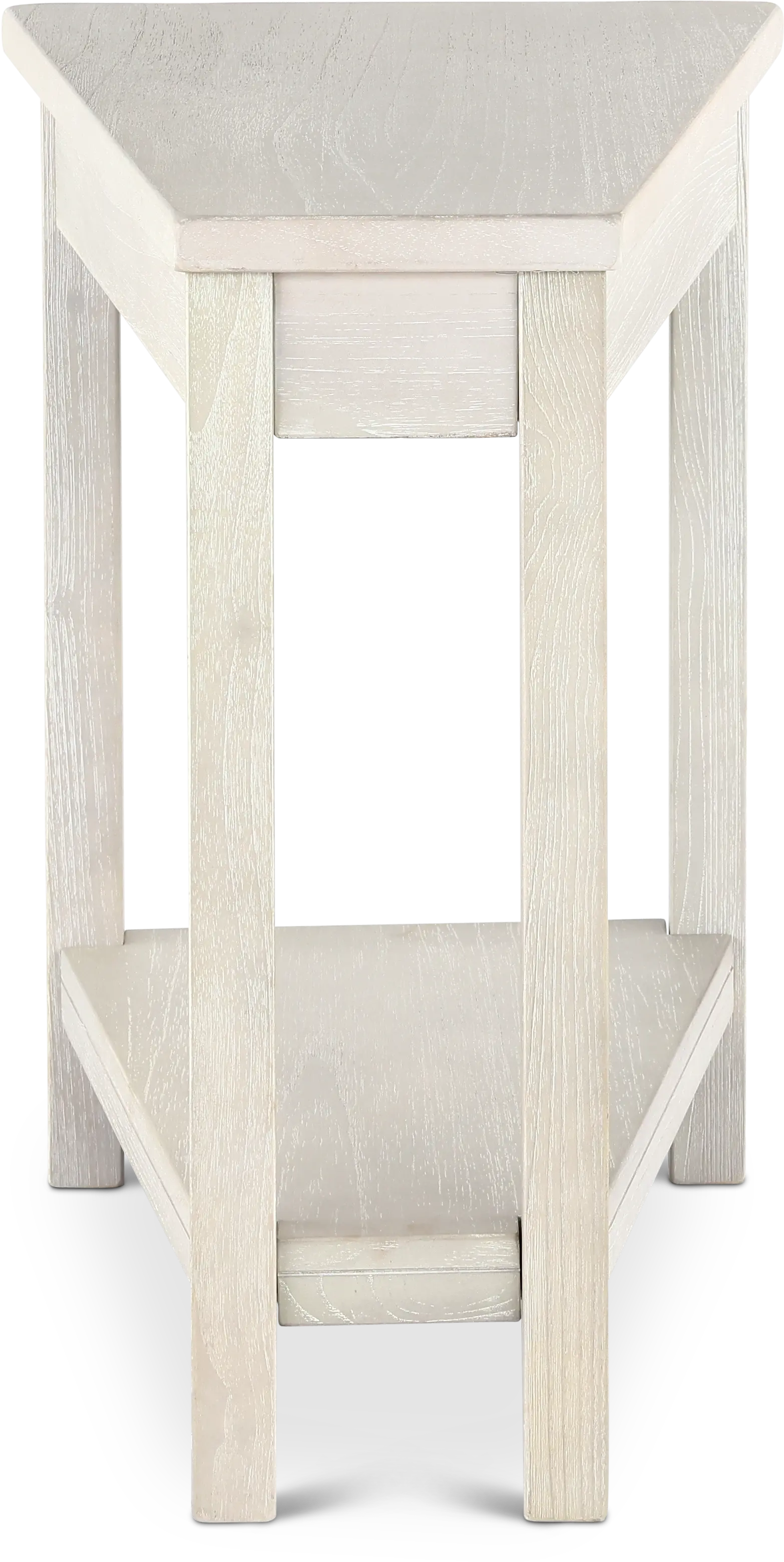 Wedge Light Gray Chairside Table-4