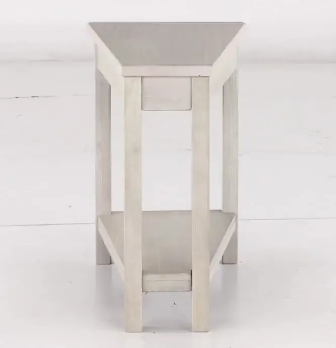 Wedge Light Gray Chairside Table-5