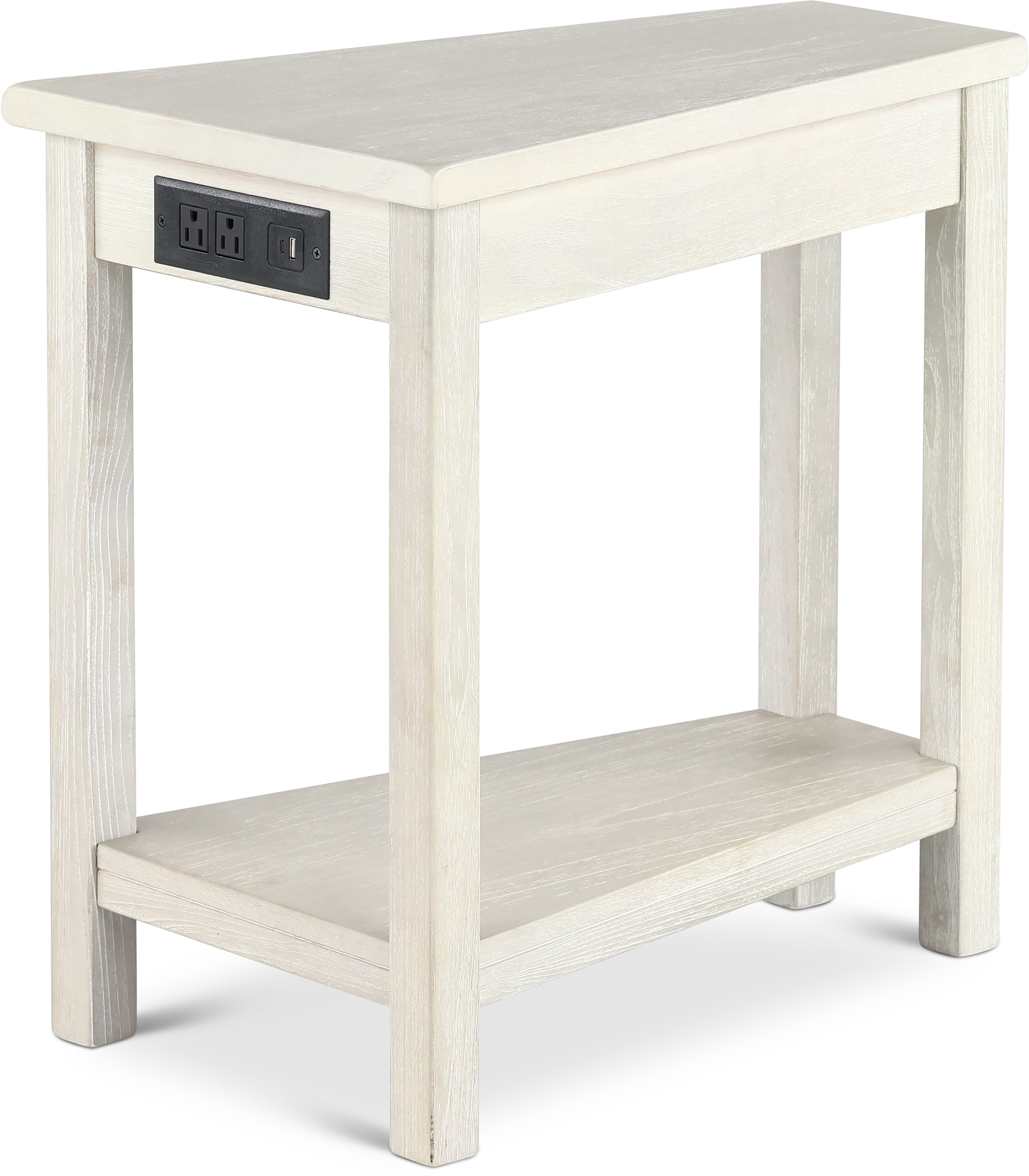 Wedge Light Gray Chairside Table-6