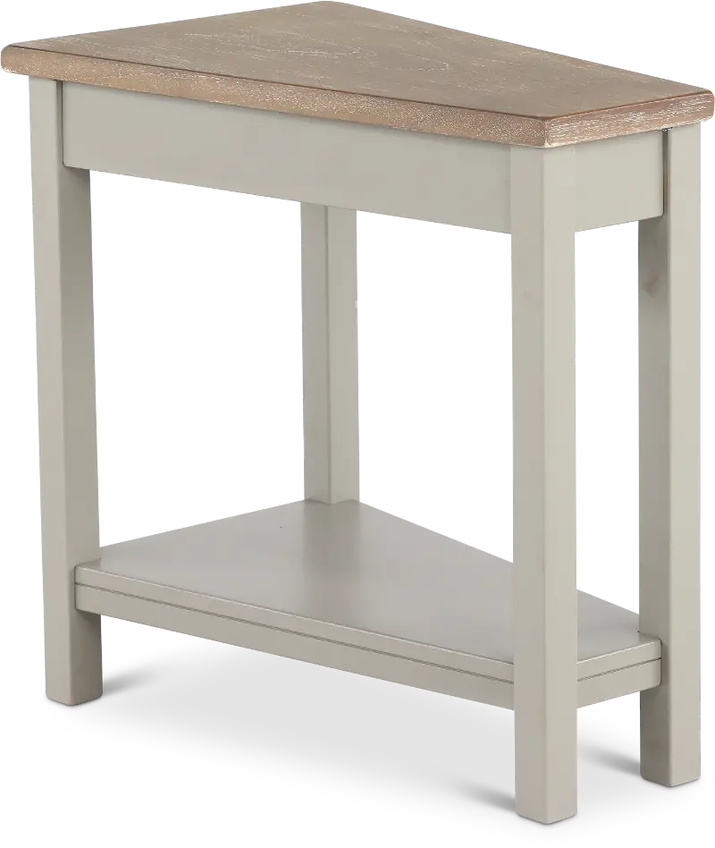 Wedge Gray Chairside Table