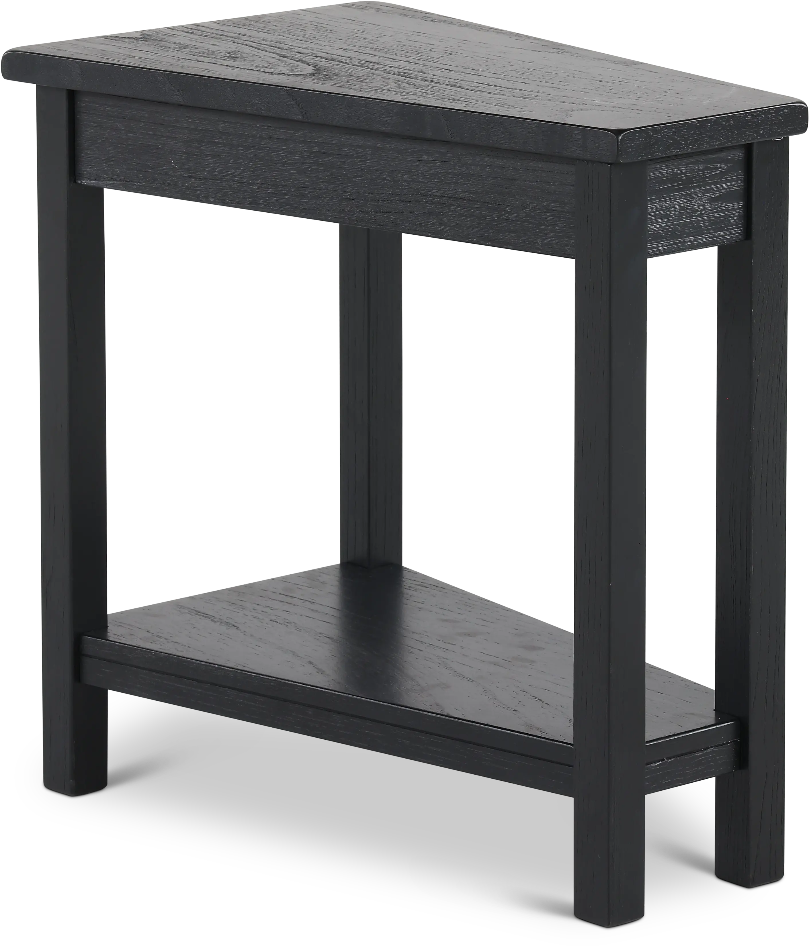 Wedge Black Chairside Table-1