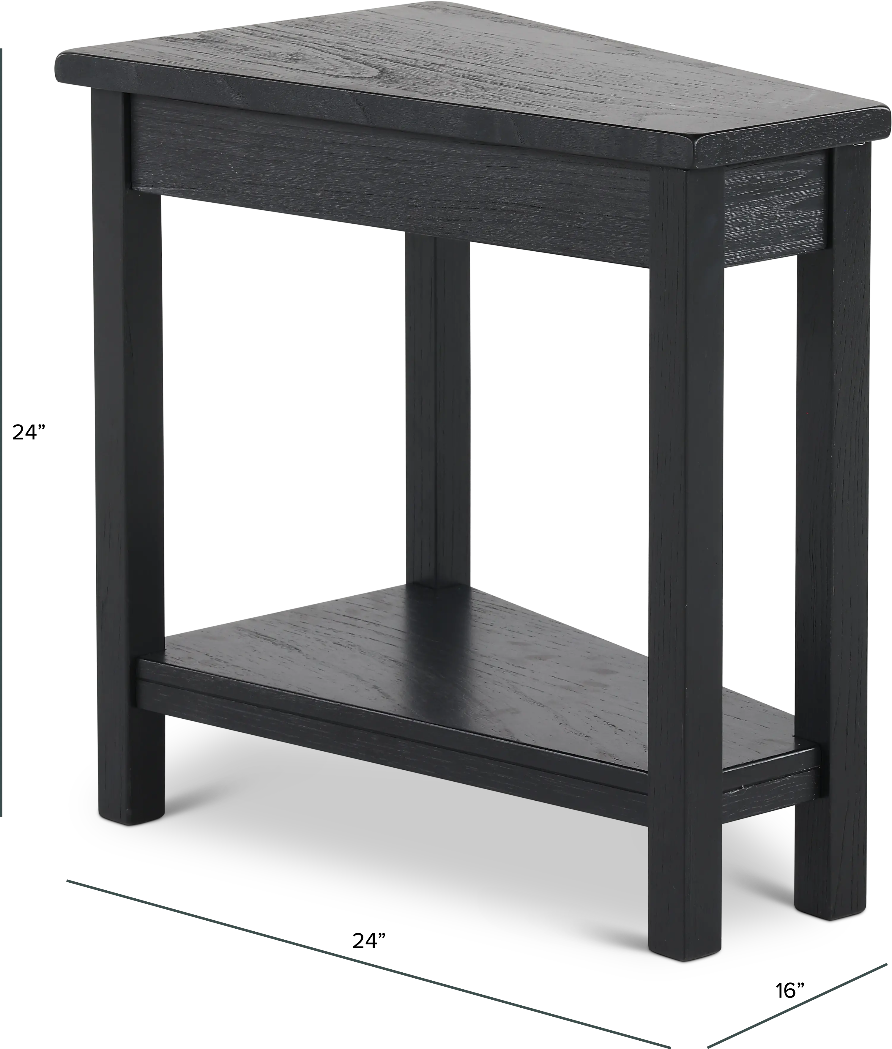 Wedge Black Chairside Table-3