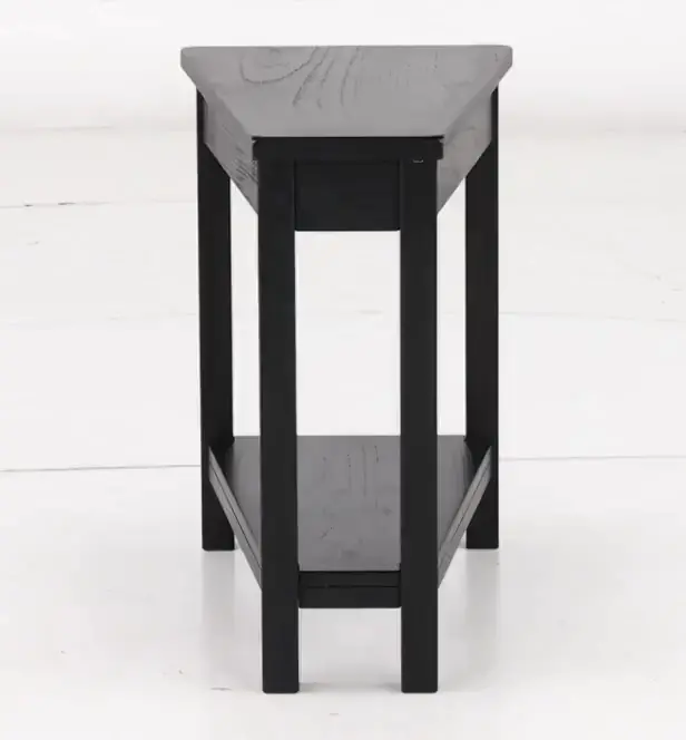 Wedge Black Chairside Table-5