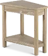 Wedge Wheat Beige Chairside Table
