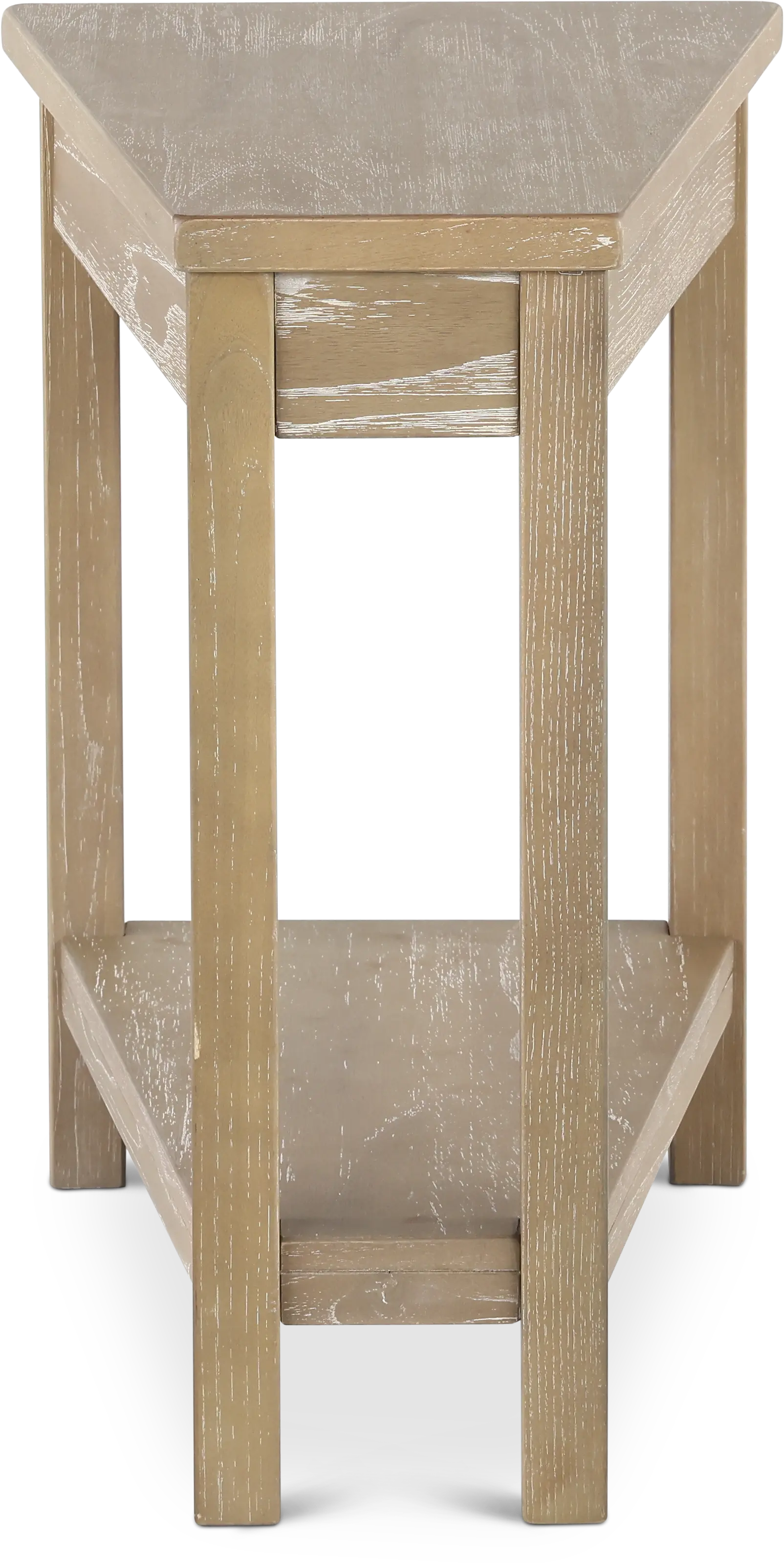 Wedge Wheat Beige Chairside Table-4