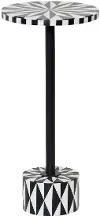 White and Black Parasol Drink Table