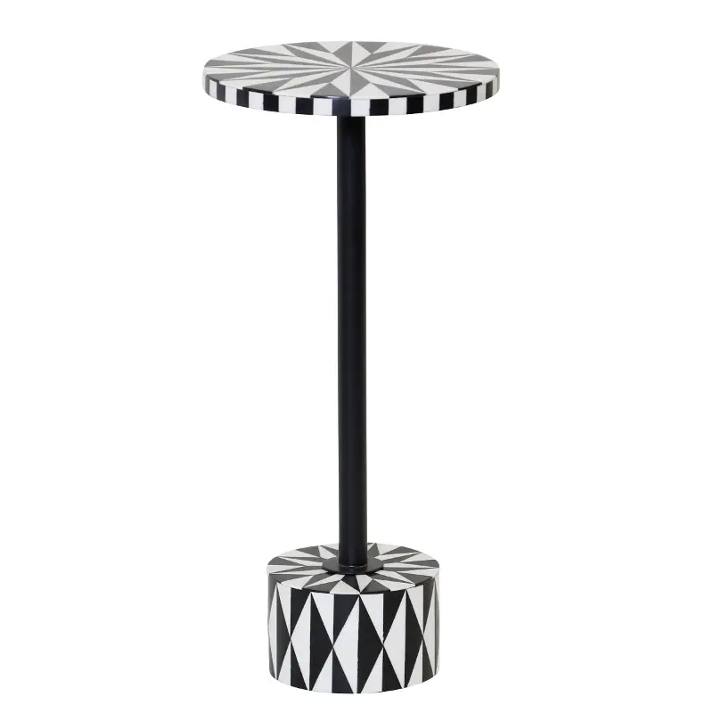 White and Black Parasol Drink Table