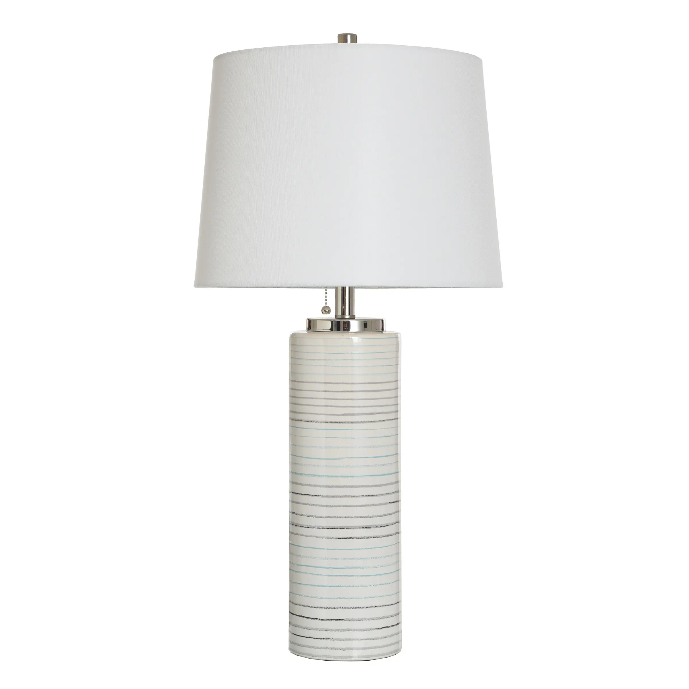 Pastel Turquoise and Gray Table Lamp-1