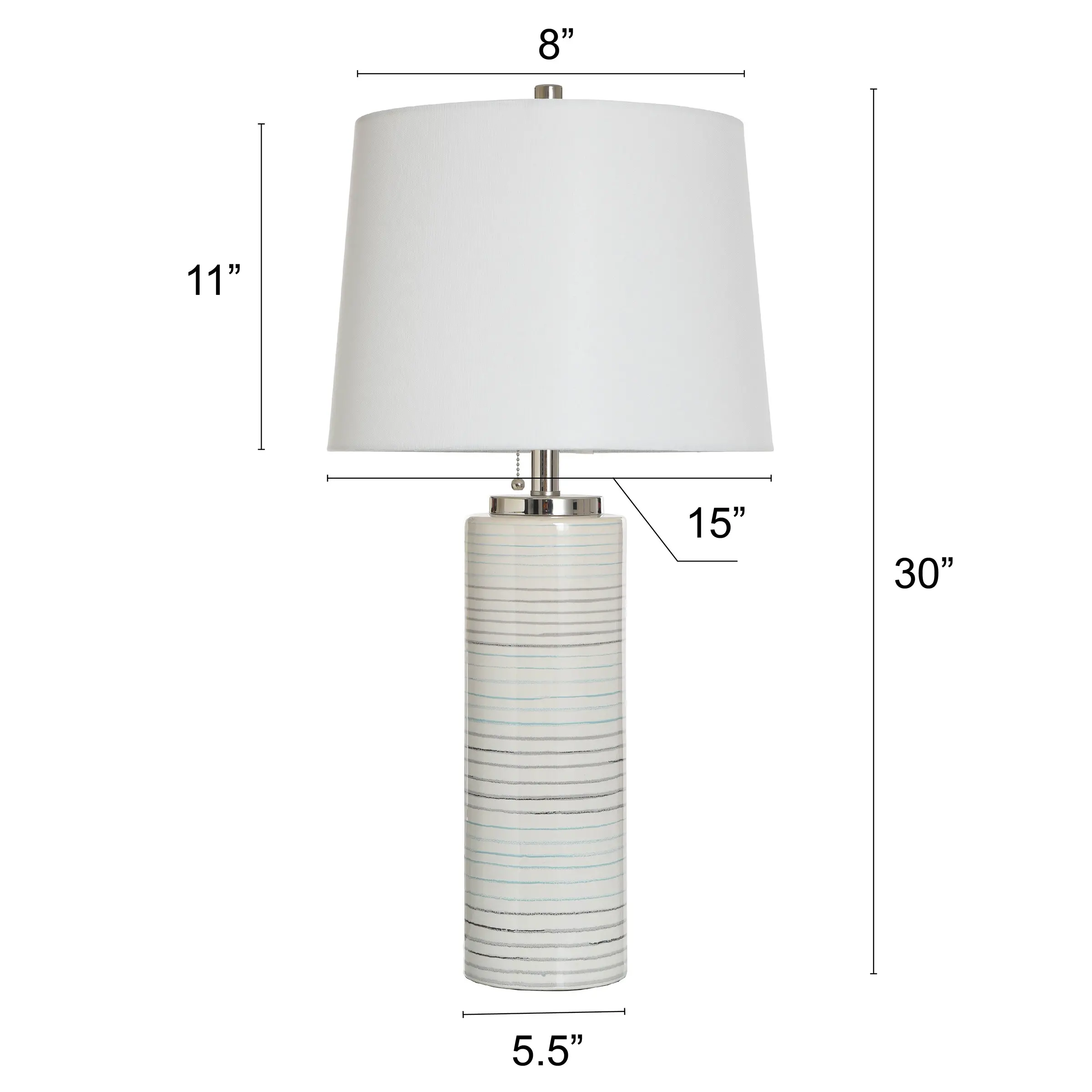 Pastel Turquoise and Gray Table Lamp-3