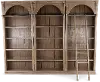 Stratton Brown Bookcases with Ladder
