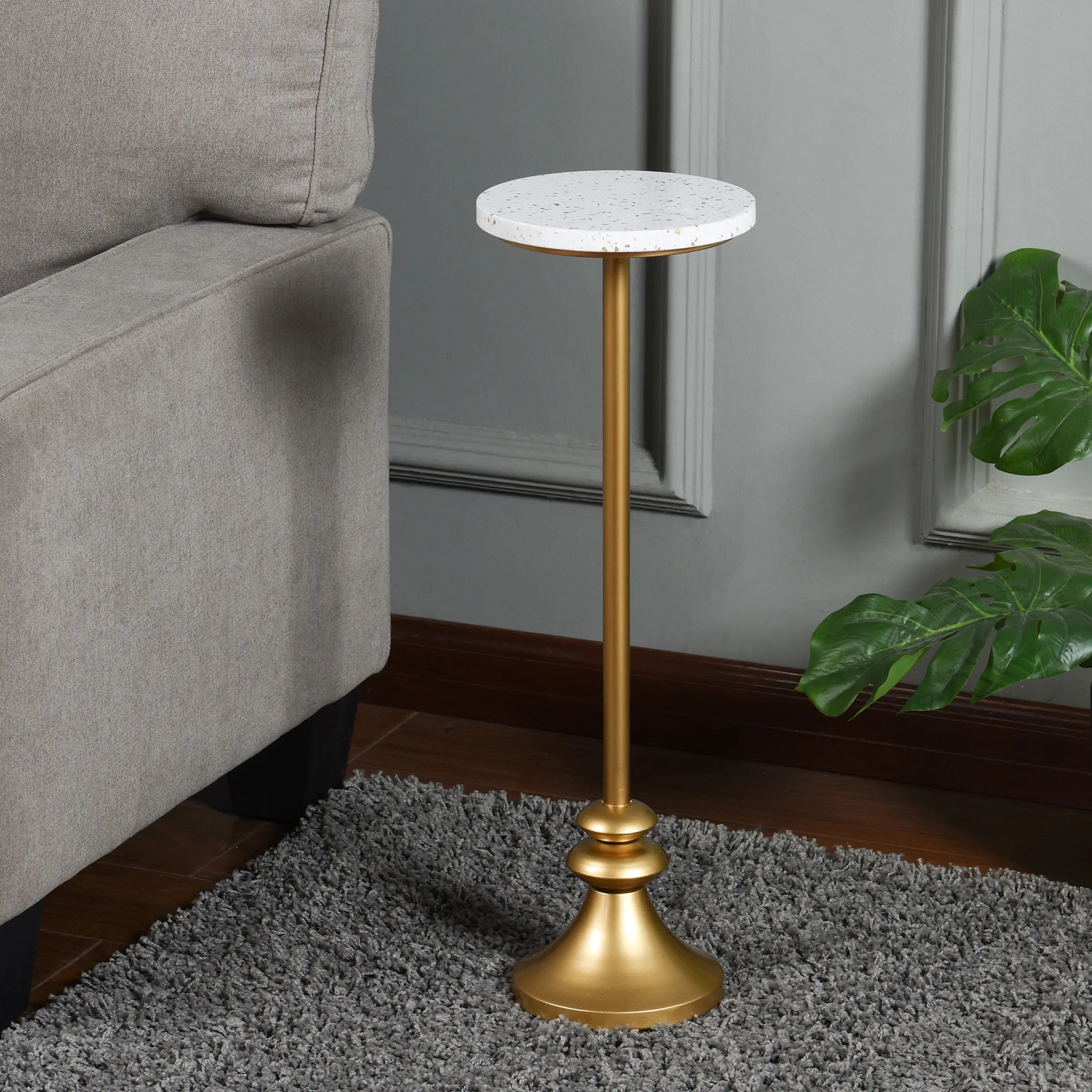 24 Gold Pedestal Drinking Table-2