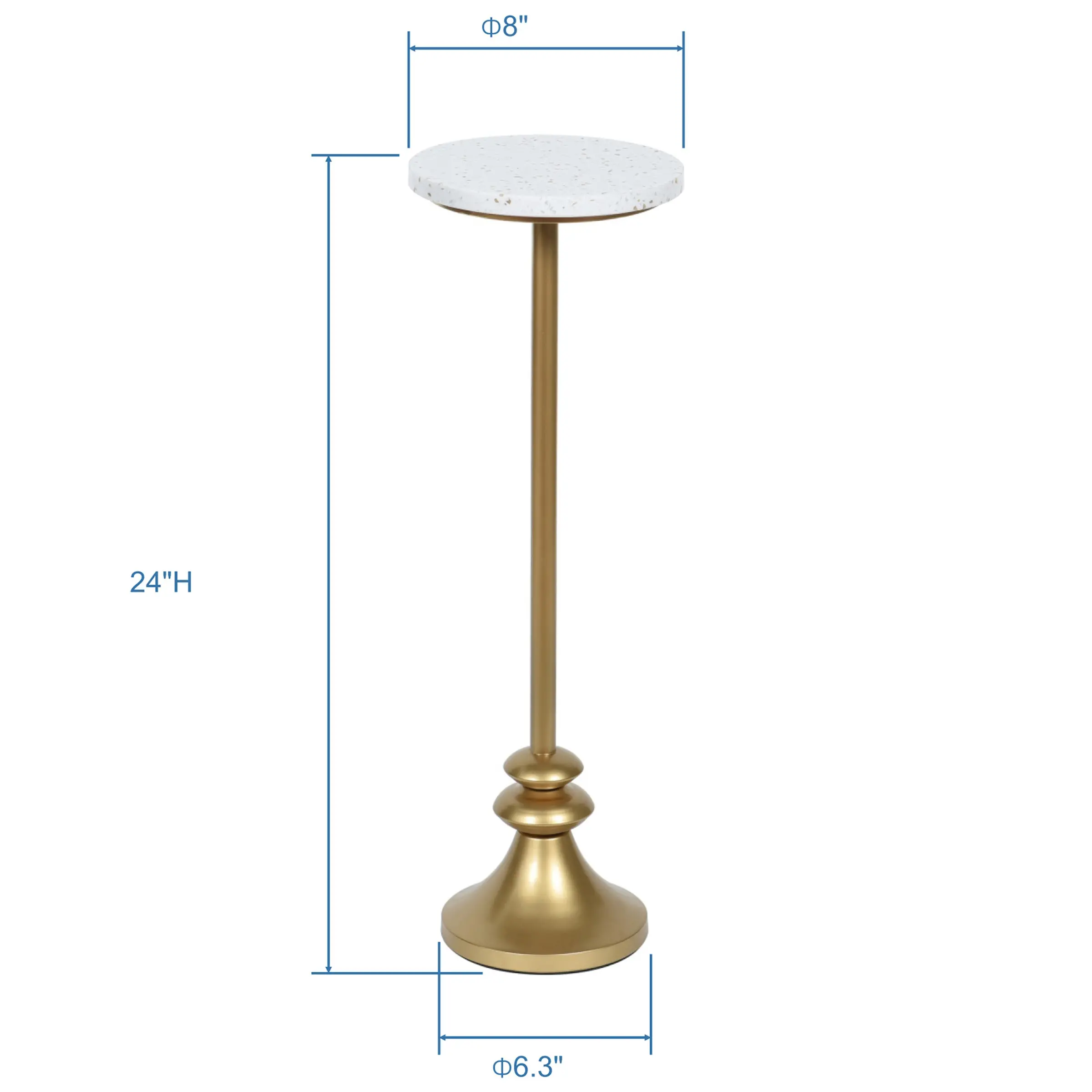 24 Gold Pedestal Drinking Table-3