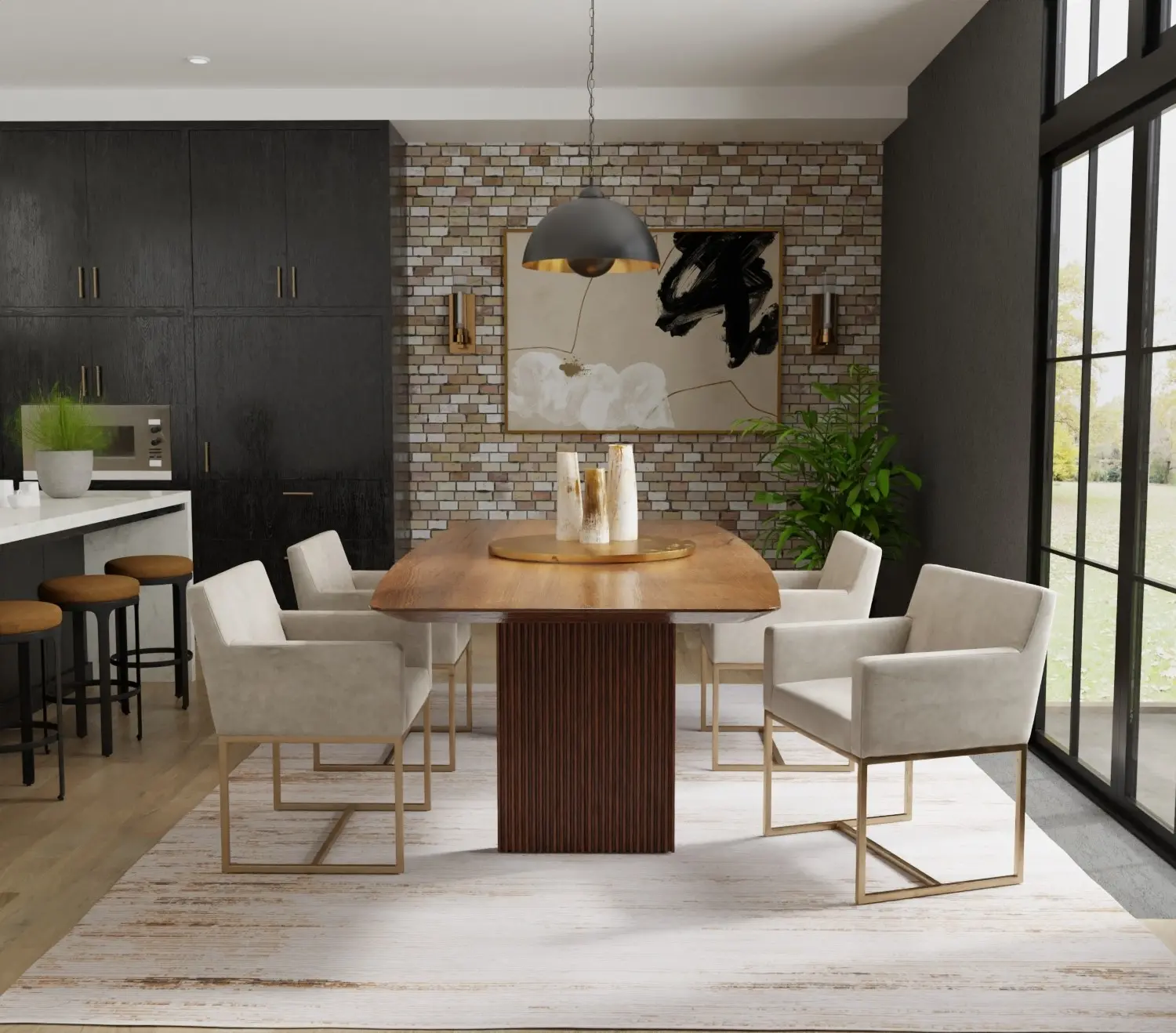 Deja 5 x 8 Dark Taupe Area Rug-2