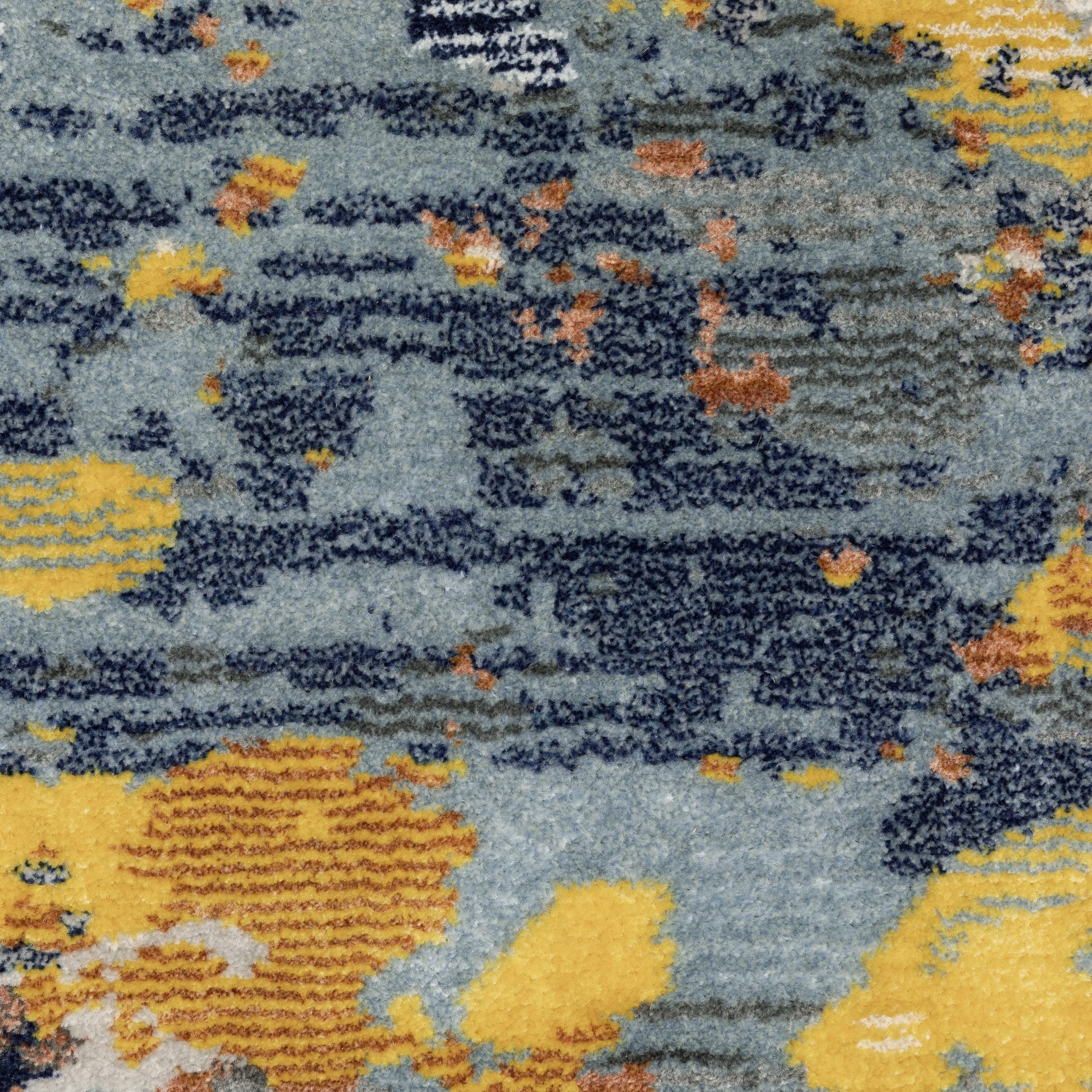 Caravan 8 x 11 Yellow and Blue Area Rug-10