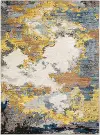 Caravan 8 x 11 Yellow and Blue Area Rug